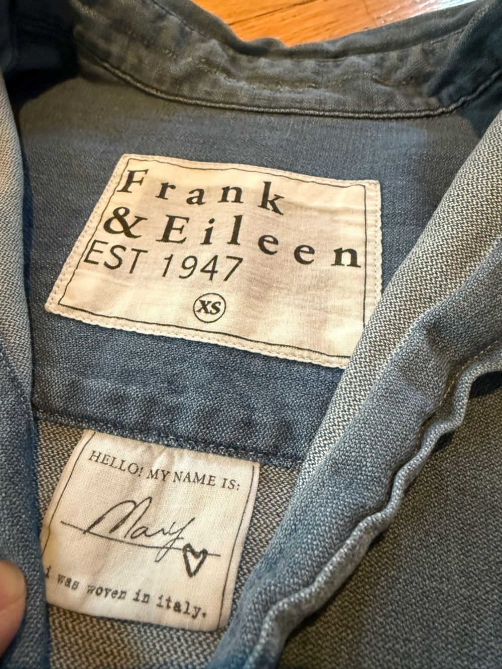 Frank & Eileen Light Blue Denim-Style Button-Down Shirt - Picture 5 of 16